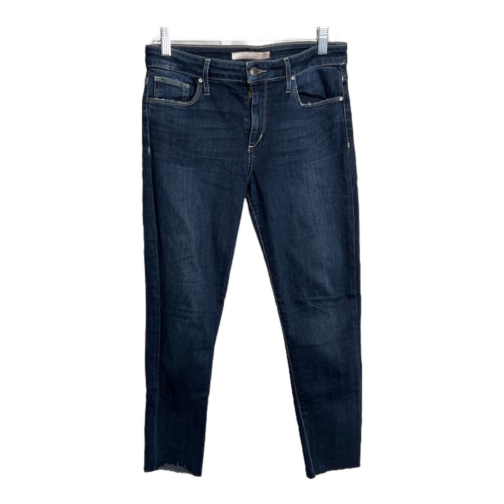 Joe's Women's Curvy Skinny Jeans Crop‎ Blue Dark Wash Mid-Rise Stretch Size 28